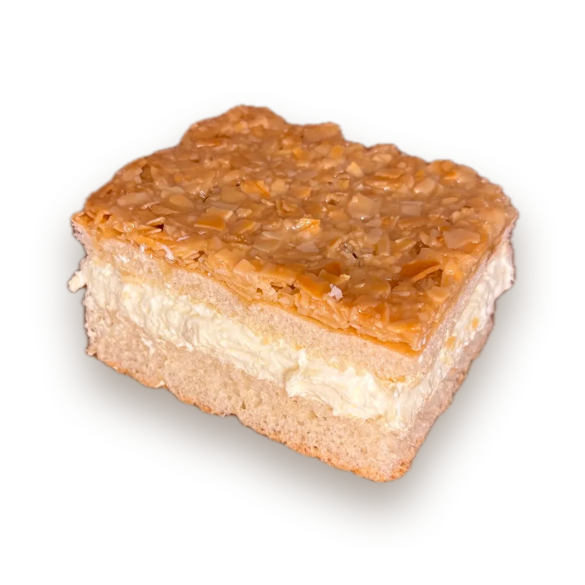 Bienenstich mit Mandelkruste und heller Cremefüllung