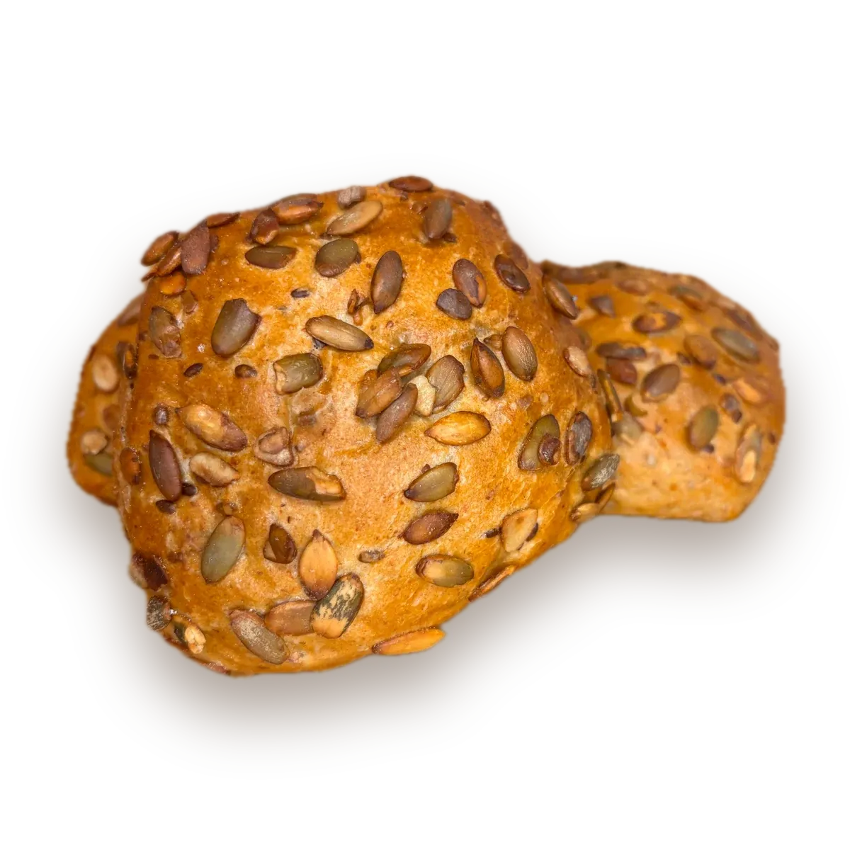 Kürbiskernsemmel mit grünen Kernen obenauf