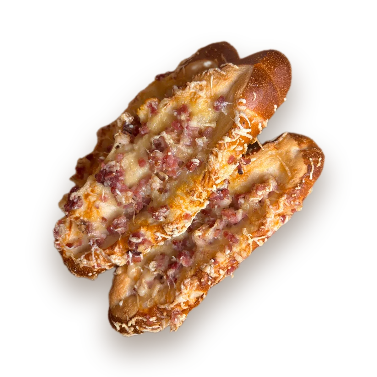 Speckstangerl mit knusprigen Speckwürfeln