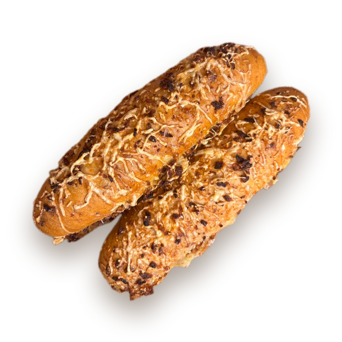 Zwiebelstangerl mit gerösteten Zwiebelstücken